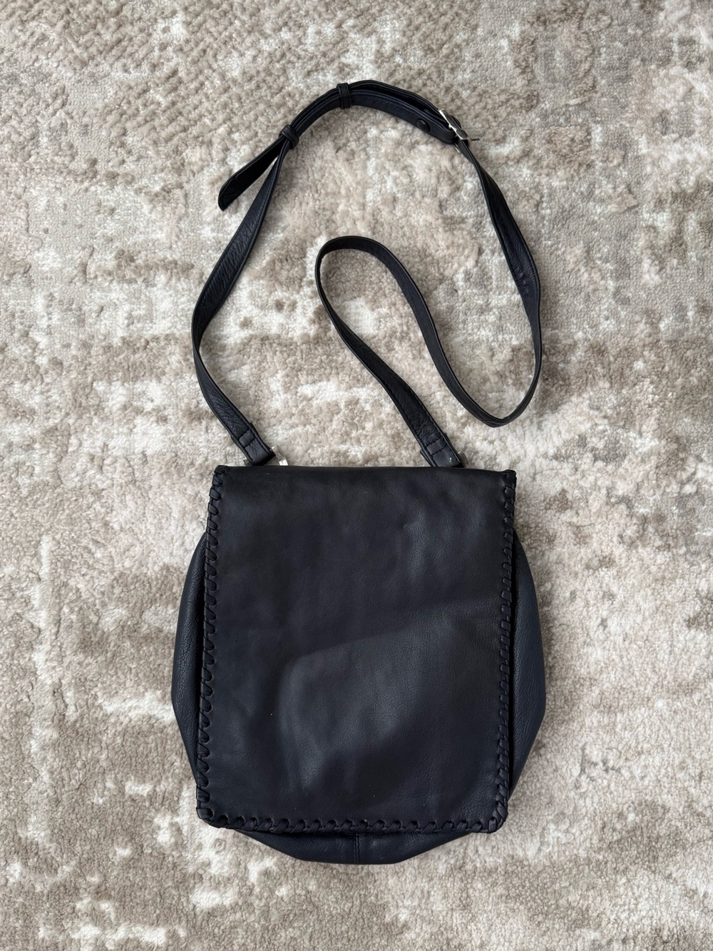 Vintage Leather Saddle Bag